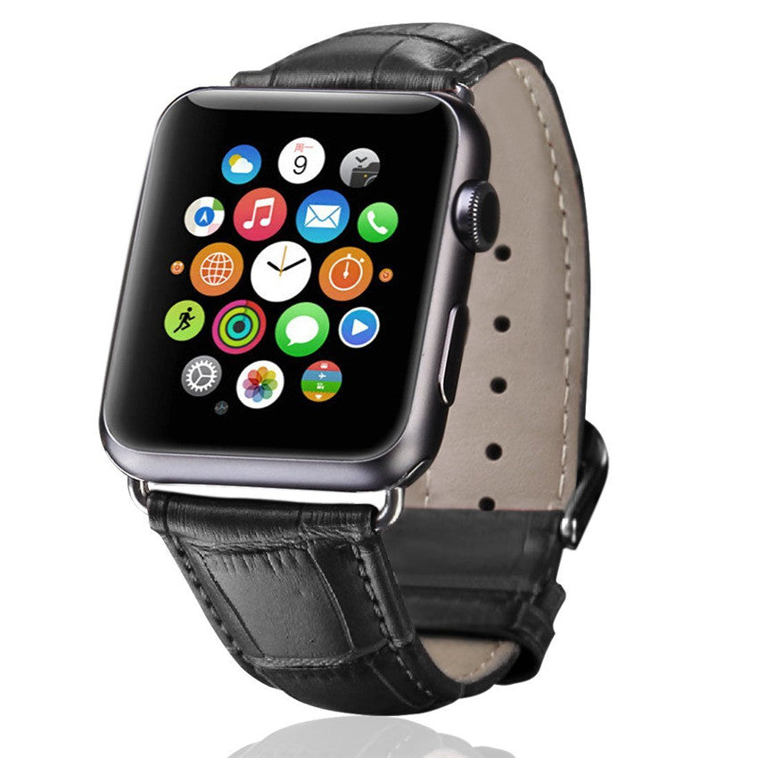 Leather apple watch hot sale band uk